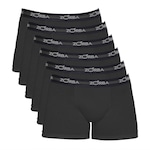 Kit de Cuecas Boxer Zorba em Max - 6 unidades - Adulto PRETO