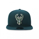 Boné Aba Reta New Era 9fifty Original Fit NBA Milwaukee Bucks - Snapback - Adulto VERDE