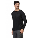 Camiseta Manga Longa com Proteção Solar Extreme UV New Dry - Masculina PRETO