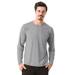 Camiseta Manga Longa com Proteção Solar Extreme UV New Dry - Masculina CINZA