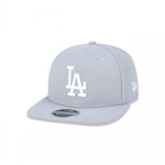 Boné Aba Reta New Era 9Fifty Original Fit MLB Los Angeles Dodgers - Snapback - Adulto CINZA