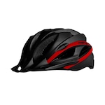 Capacete para Ciclismo High One Win com Sinalizador - Adulto PRETO/VERMELHO