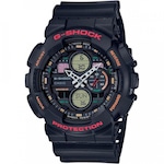 Relógio Digital Analógico G-Shock GA-140-1A4DR - Masculina PRETO/VERMELHO