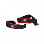 Luvas Strap NC Extreme LPO com Gancho - Par PRETO/VERMELHO