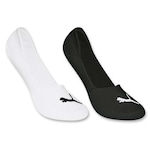 Kit de Meias Sapatilha Puma - Feminina - 2 Pares BRANCO/PRETO