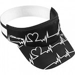 Viseira para Corrida Hupi Heart Beat - Adulto PRETO