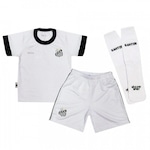 Kit Futebol do Santos Revedor Artilheiro - Infantil BRANCO/PRETO