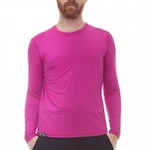 Camiseta Manga Longa Slim Fitness Proteção Solar Uv50 - Masculina ROSA