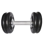 Dumbbell Ibj Plastificado - 20Kg PRETO