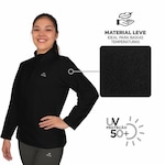 Blusão Muvin Fleece Solid Ls/Zm - Feminino PRETO