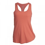 Camiseta Regata Alto Giro Poliamida Skin Fit Alongada - Feminina Coral