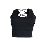 Top Fitness com Bojo Alto Giro Body Tex Roletês Costas - Adulto PRETO