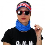 Bandana  para Corrida e Ciclismo Hupi Tubular Liso - Adulto AZUL