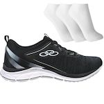 Tênis Olympikus Day - Masculino + Meias com 3 Pares PRETO