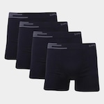 Kit de Cueca Boxer Lupo sem Costura com 4 unidades - Adulto PRETO