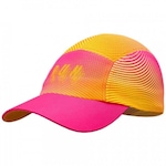 Boné Aba Curva Hupi para Corrida Run Summer - Strapback - Adulto ROSA/AMARELO CLA