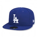 Boné Aba Reta New Era 59FIFTY MLB Los Angeles Dodgers - Fechado - Adulto AZUL ESCURO