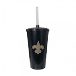 Copo Suco NFL Calderetta New Orleans Saints - 500ml PRETO