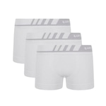 Kit de Cuecas Boxer Lupo sem Costura com 3 Unidades - Infantil BRANCO