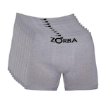 Kit de Cuecas Boxer Zorba Sem Costura 781 - 10 Unidades - Adulto CINZA