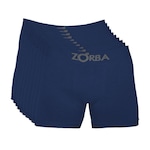 Kit de Cuecas Boxer Zorba Sem Costura 781 - 10 Unidades - Adulto AZUL ESCURO