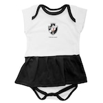 Vestido Body Torcida Baby Vasco da Gama - Infantil BRANCO/PRETO