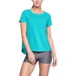 Camiseta Manga Curta Under Armour Whisperlight - Feminina AZUL