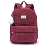 Mochila Spector Velvet com Chaveiro Peludo - 16,5 Litros VERMELHO