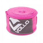 Bandagem Elástica Velcro Ajuste Desempenho Premium Vollo - 3m ROSA