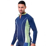 Camiseta de Ciclismo Manga Longa Elite 125869 - Masculina Azul/Verde