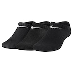 Meias Soquete Nike Performance Cushioned No-Show - Infantil - 3 Pares PRETO