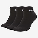 Kit de Meias Nike Everyday Cushion Cano Baixo com 3 Pares - Adulto PRETO