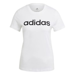 Camiseta adidas Essentials Slim Logo - Feminina BRANCO/PRETO