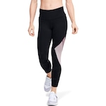 Calça Legging Under Armour Rush Embossed Shine Graphic Crop - Feminina PRETO