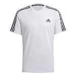 Camiseta adidas Aeroready Designed To Move Sport 3-Stripes - Masculina BRANCO/PRETO