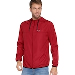 Jaqueta Corta-Vento com Capuz Oakley Windbreaker - Masculina VERMELHO