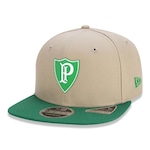 Boné Aba Reta New Era 9Fifty Original Fit Palmeiras Futebol - Snapback - Adulto CAQUI