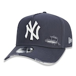 Boné Aba Curva New Era 9Forty A-Frame MLB New York Yankess Destroyed - Strapback - Adulto CHUMBO