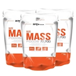 Kit Hipercalórico Size Mass BRN Foods - Chocolate - 3kg + 1x Size Mass - Baunilha - 3kg + 1x Size Mass - Morango 3kg Mesclado