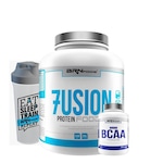 Kit Fusion BRN Foods - Baunilha - 2kg + BCAA Premium - 450caps + Coqueteleira Baunilha