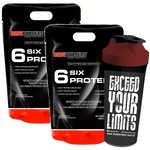 Kit Six Protein Bodybuilders - Chocolate - 2Kg - 2 unidades + Coqueteleira Chocolate