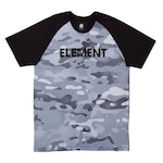 Camiseta Element Snow Camo Raglan - Masculina PRETO