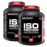 Kit 1x Whey Protein isolado Bodybuilders Chocolate - 2kg + 1x Whey Protein Isolado Baunilha - 2kg Chocolate + Baunilha