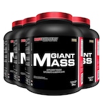 Kit 2x Giant Mass Choc 3kg + 1x Giant Mass Bau 3kg + 1x Giant Mass Mor 3kg - Bodybuilders Mesclado