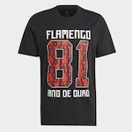 Camiseta do Flamengo adidas Estampada Grafica - Masculina PRETO