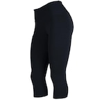 Calça Corsário Suplex Rola Moça - Feminino PRETO/PRATA