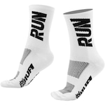 Meia Hupi Run para Corrida 36 ao 42 - Adulto BRANCO/PRETO