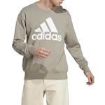 Blusão de Moletom sem Capuz adidas Essentials Logo - Masculino VERDE/BRANCO