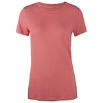 Camiseta Alto Giro Skin Fit Alongada - Feminina Coral