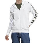 Jaqueta de Moletom com Capuz adidas Essentials 3S - Masculina BRANCO/PRETO